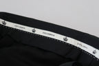 Black Striped Men Trousers Cotton Pants
