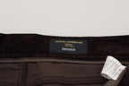 Brown Corduroy Men Casual Trouser Pants