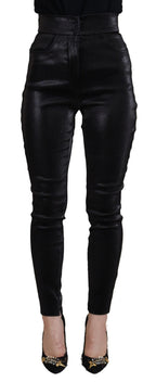 Black Washed Cotton Skinny Denim Jeans