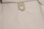 Beige Cotton Women Cargo Pants