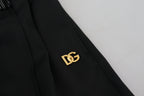 Black Straight Fit Cotton Pants