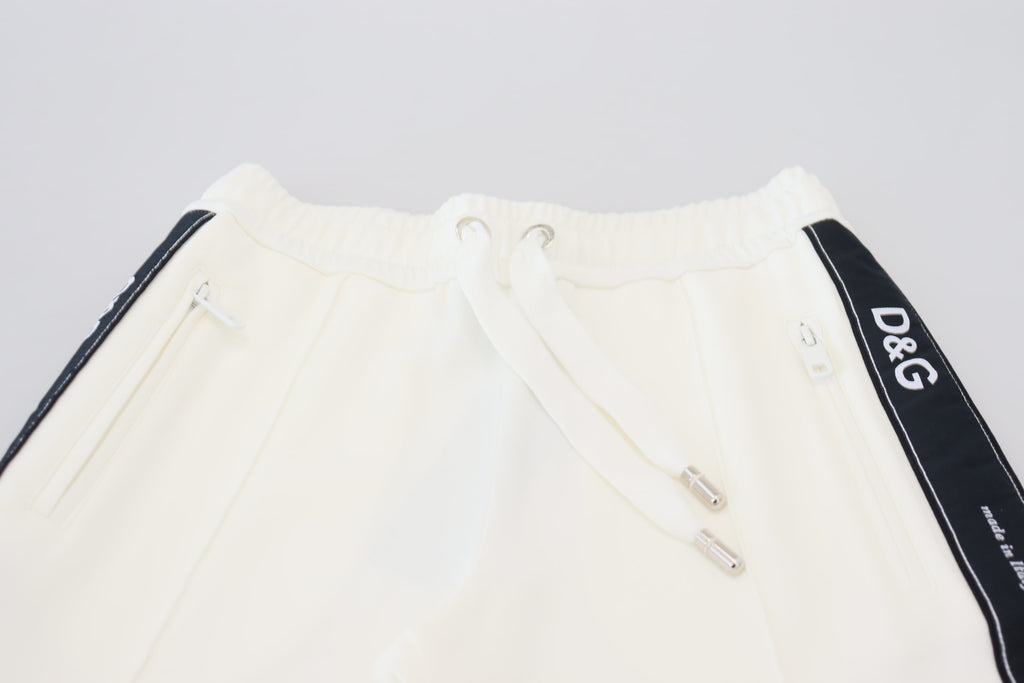 White DG Logo Sweatpants Pants