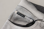 Gray Washed Skinny Men Denim Jeans