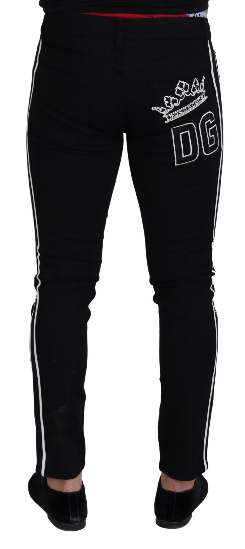 Black Cotton DG Crown Men Denim Jeans