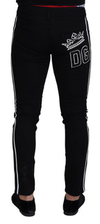Black Cotton DG Crown Men Denim Jeans