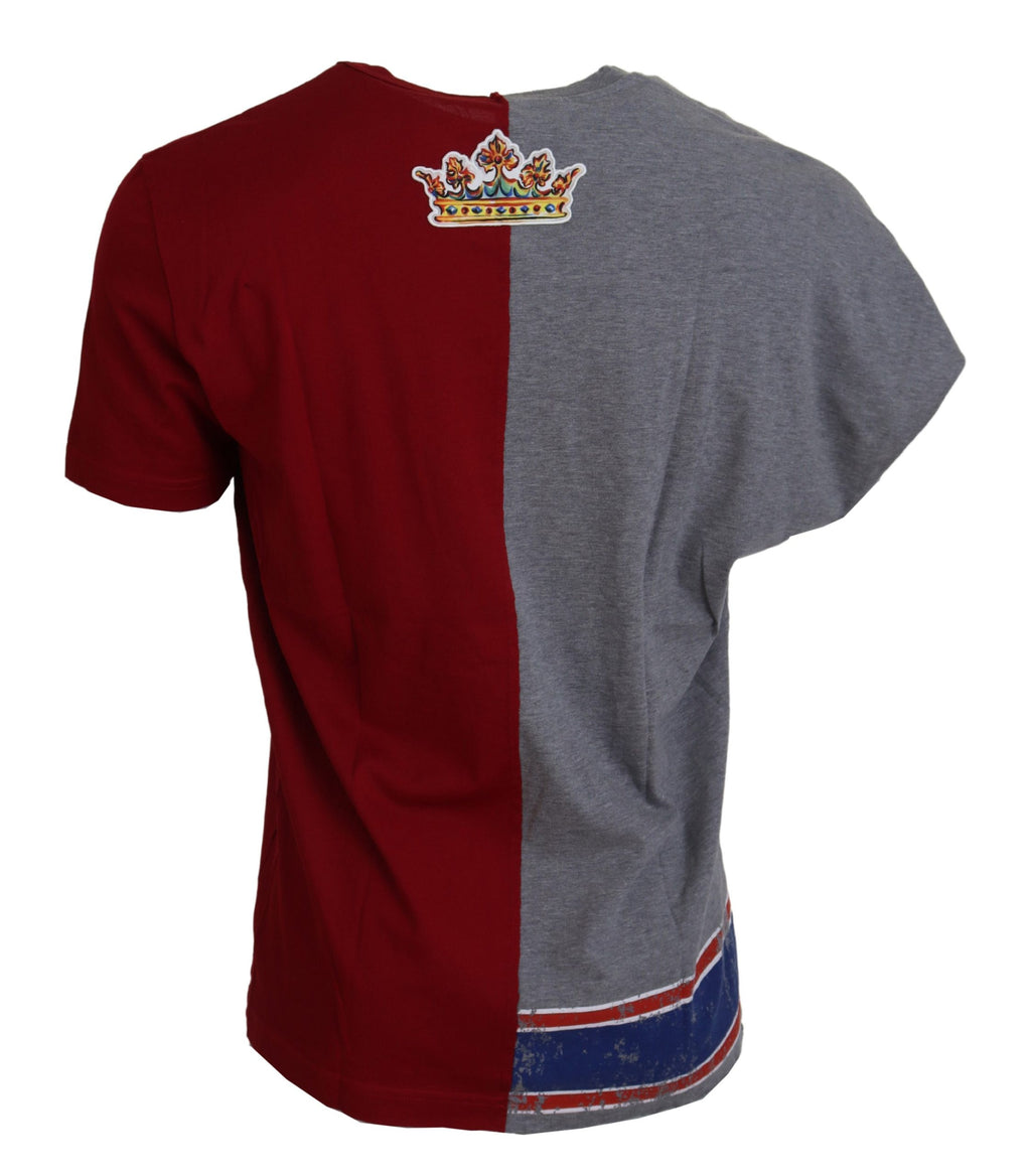 Red Gray Two Model DG Angel Crewneck  T-shirt
