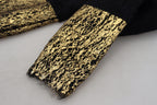 Black Gold Turtleneck Mohair Pullover Mens Sweater