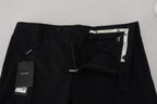 Black Polyester Chino Formal Pants