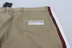 White Brown Slim Fit Chino Pants