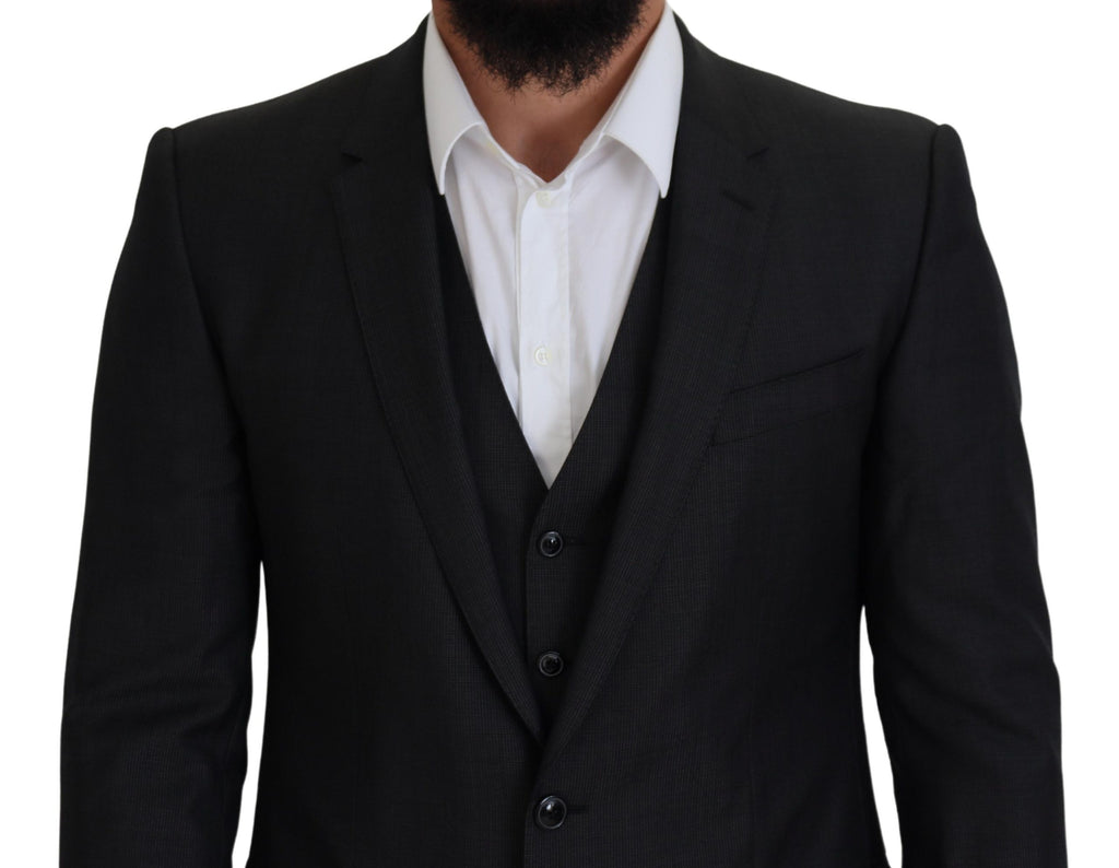 Gray MARTINI 3 Piece Slim Fit Suit