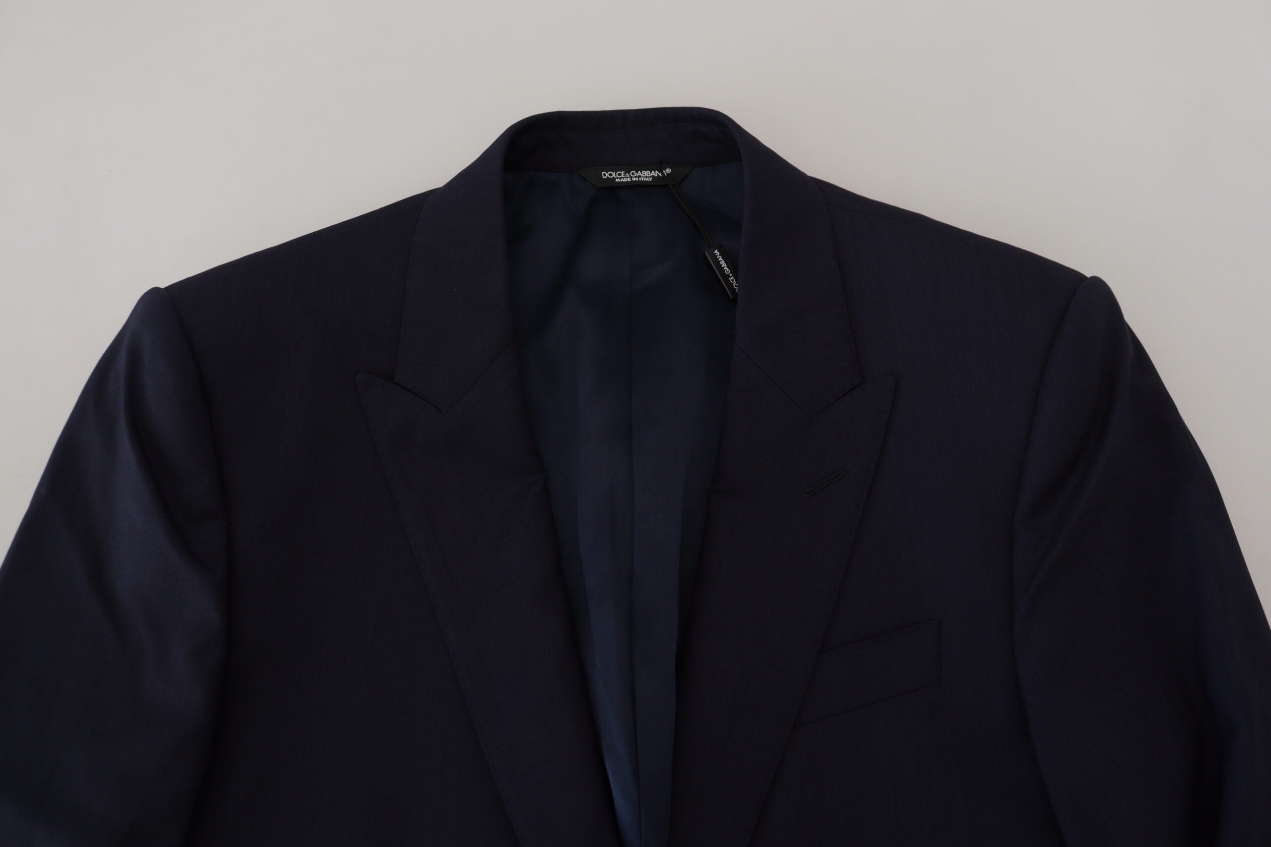 Blue Wool Slim Fit Formal Coat Blazer