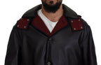 Black Trench Hooded Parka Cotton Jacket