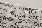 White Logo See Through A-line Mini Skirt