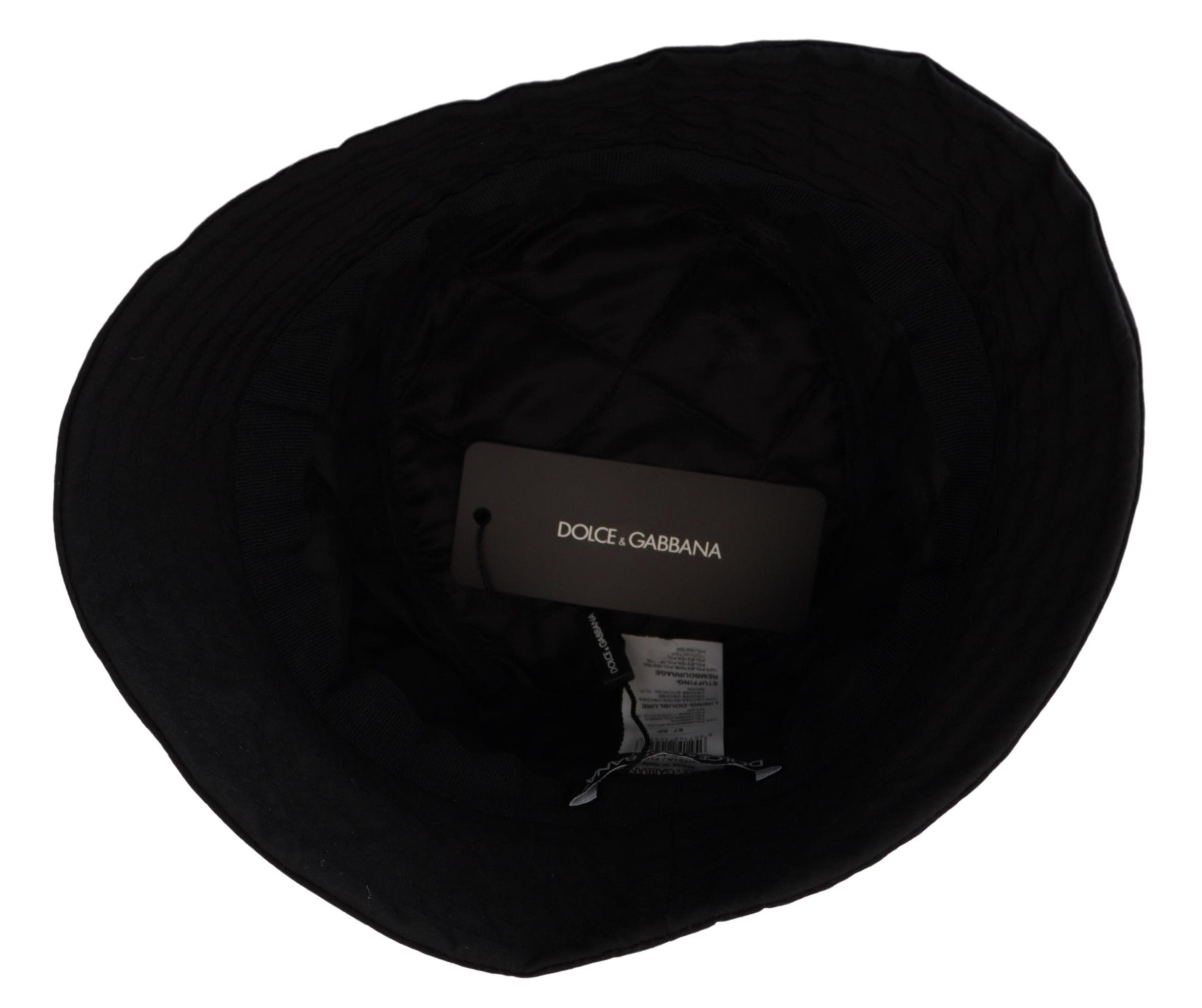 Black Nylon Women Bucket Cap Hat