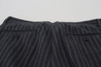 Dark Gray Stripes Chino Dress Pants