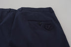 Dark Blue Cotton Chino Formal Pants