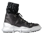 Black Nylon Galileo High Top Sneakers Shoes