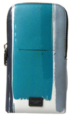 Blue Leather Purse Crossbody Sling Phone Bag Unisex