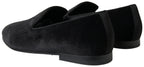 Black Velvet Loafers Formal Shoes