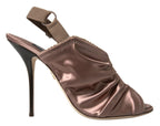Light brown Slingback Corset Style Fastening stiletto heels