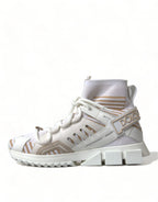 White Beige Sorrento Socks Sneakers Shoes