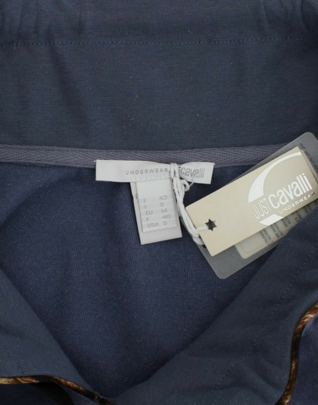 Blue velvet cotton sweater