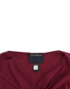 Purple knitted wool sweater