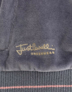 Blue velvet zipup sweater