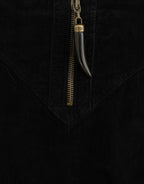 Black Corduroy Pencil Skirt