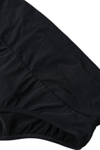 Black Nylon Stretch Swimwear Slip Bottom Bikini