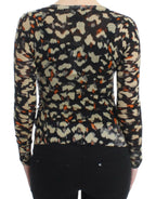 Multicolor v-neck wool jumper