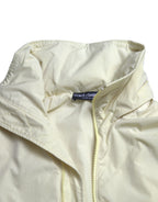 Yellow Nylon Collared Full Zip Parka Jacket