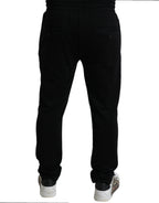 Black DG Logo Skinny Jogger Sweatpants Pants