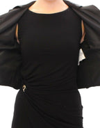 Black Short Bolero Shrug Jacket Coat