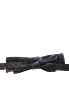 Gray Black Wool Bow Tie