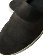 Blue Suede Caiman Men Loafers Slippers Shoes