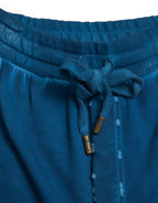 Blue Logo Cotton Jogger Sweatpants Pants