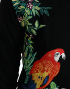 Black Bird Wool Long Sleeve Cardigan Sweater