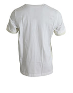 White Cotton Pocket Short Sleeves T-shirt