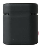 Black Pink Silicone Embossed Logo Airpods Case