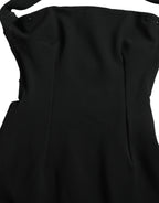 Black Sheath Halter Sleeveless Midi Dress