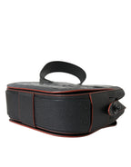 Black Exotic Leather Shoulder Crossbody Camera Bag