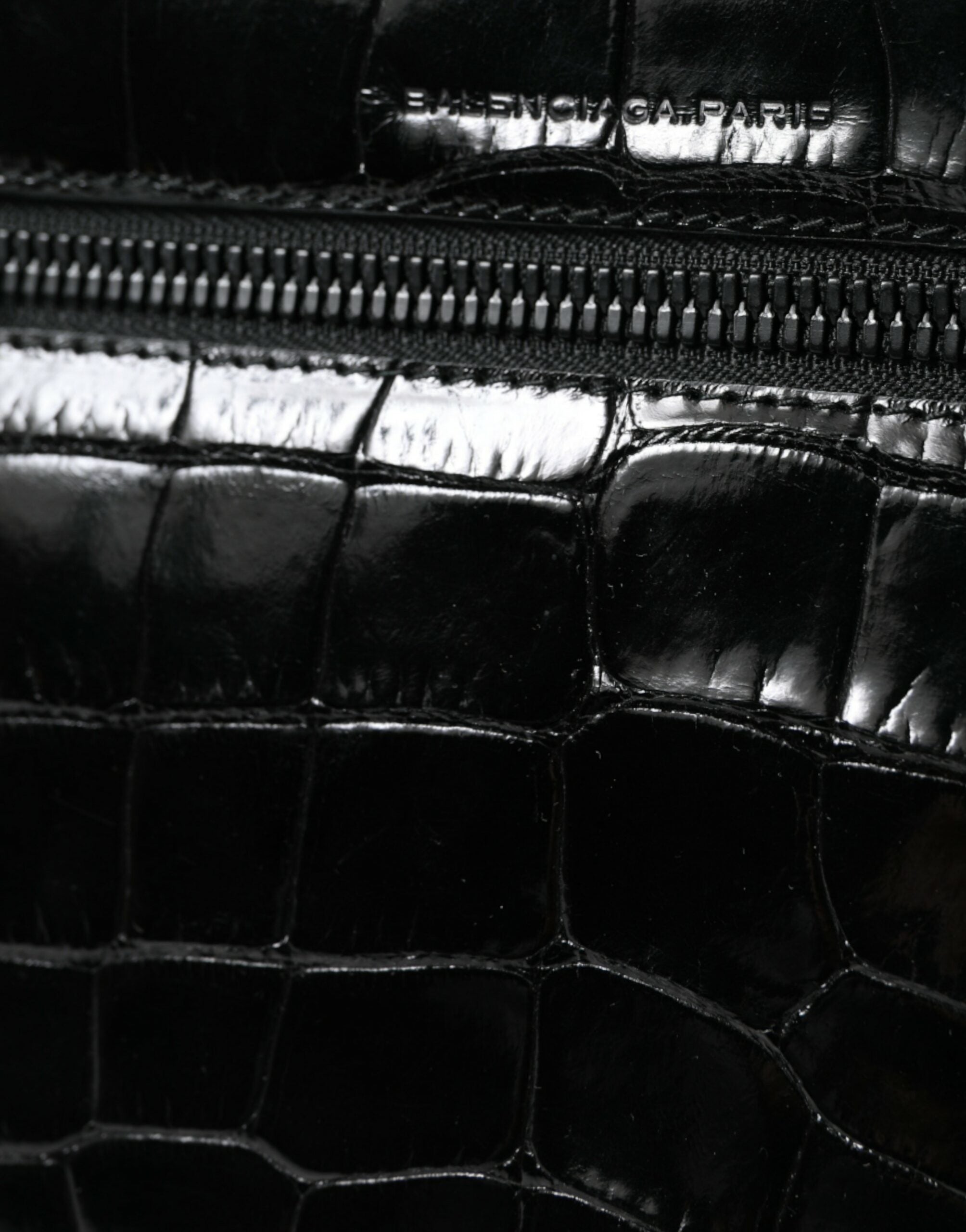Black Exotic Leather Shoulder Crossbody Camera Bag