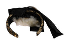 Black Crystal White Diadem Headband