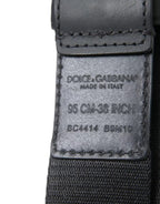 Black Green Logo Silver Metal Buckle Belt