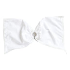 White Nylon Stretch Swimwear Top Bikini