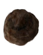 Brown Weasel Fur Womens Cashmere Hat Beanie