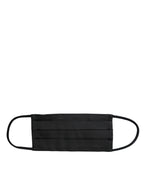 Black 100% Silk Adjustable Necktie Face Mask