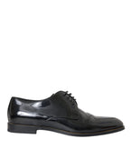 Black Patent Leather Derby Formal Dress Shoes