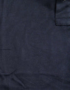 Polo Navy Blue Collared Silk Men T-shirt